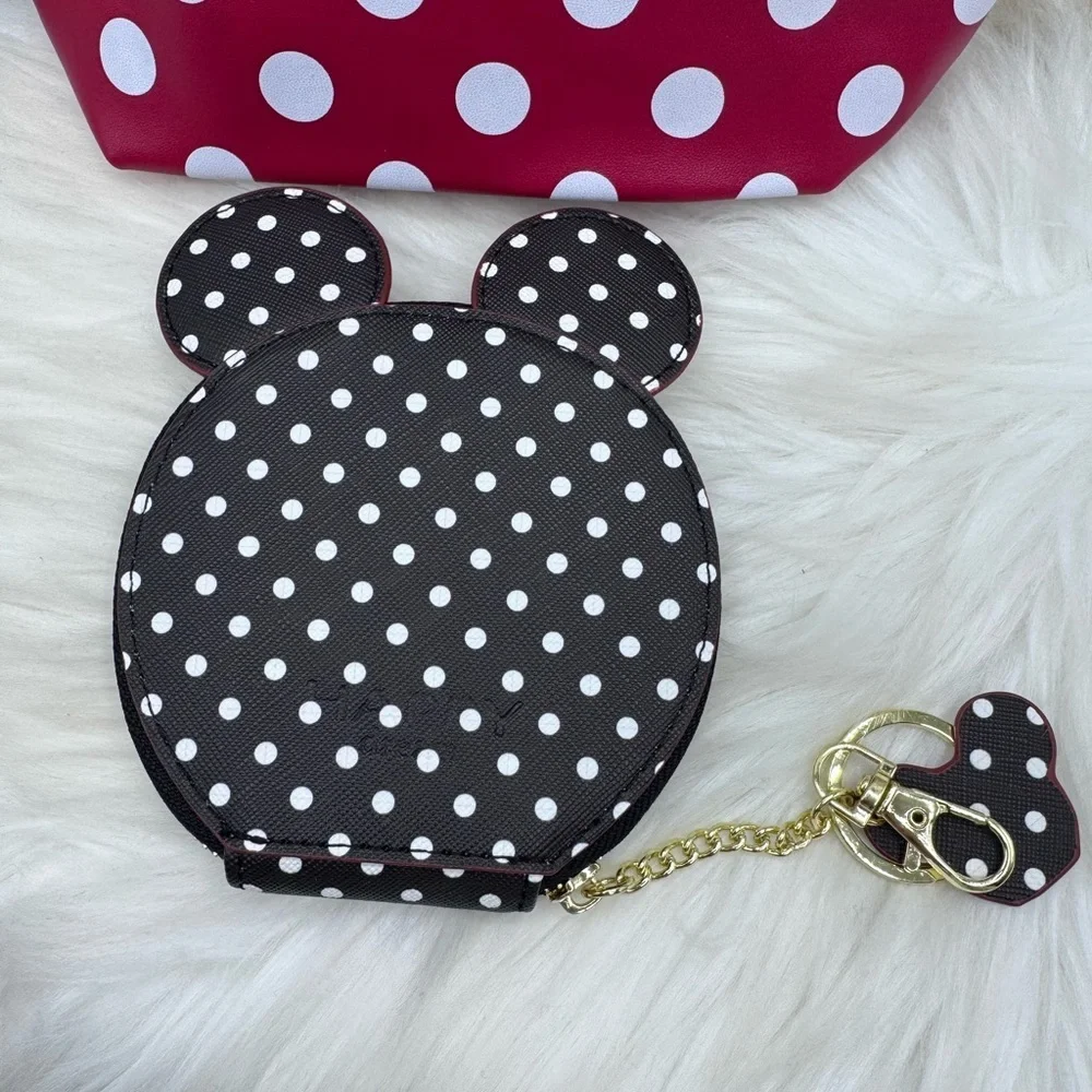 Cute Make-Up Pouch & or Pencil Case and Coin purse, Mini Mouse Inspired Set